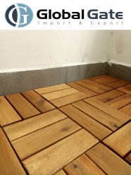 Wood tile for deck make nice space and good decking design in summer